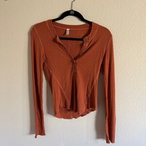 Free people long sleeve Henley